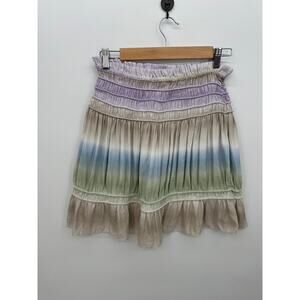 Anthropologie Current Air Women's Mini Skirt Size XS Ombra Smocked Stretch Pull